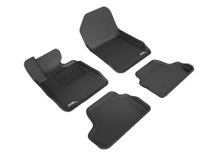3D MAXpider Kagu 1st & 2nd Row Floormats For 07-13 BMW 3 Series E93 - Black